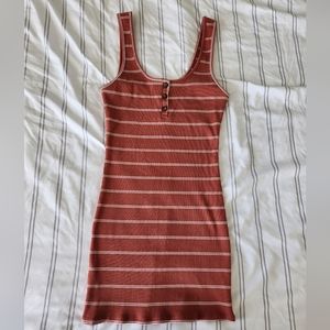 Full tilt summer dress striped small- medium coral color